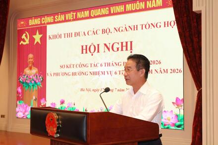 Khối thi đua các Bộ, ngành tổng hợp sơ kết công tác thi đua, khen thưởng 6 tháng đầu năm 2026
